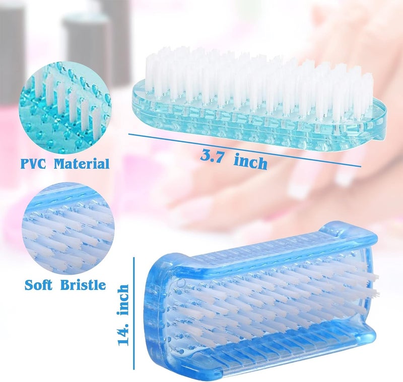 ROLECK 4 Pcs Nail brush Two Sided,Nail brush for cleaning fingernails Men Women,Nail brushes for Toes,Easy use fingernail brush,Nail scrubber brush for Travel,Nail cleaning brush kids - Image 2